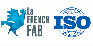 Logos des standards "La French Fab" et "ISO"