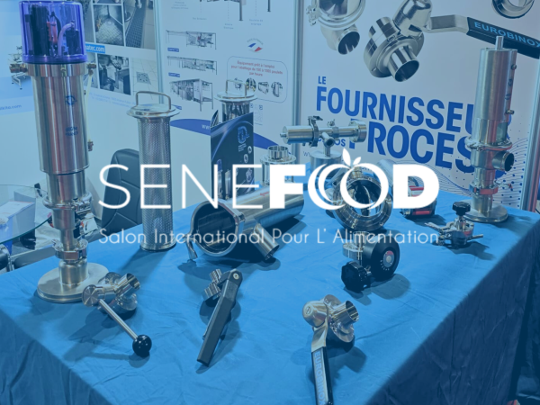 Merci – Senefood 2025 Image illustrant les produits EUROBINOX exposés sur le stand SENEFOOD à Dakar avec le logo du salon